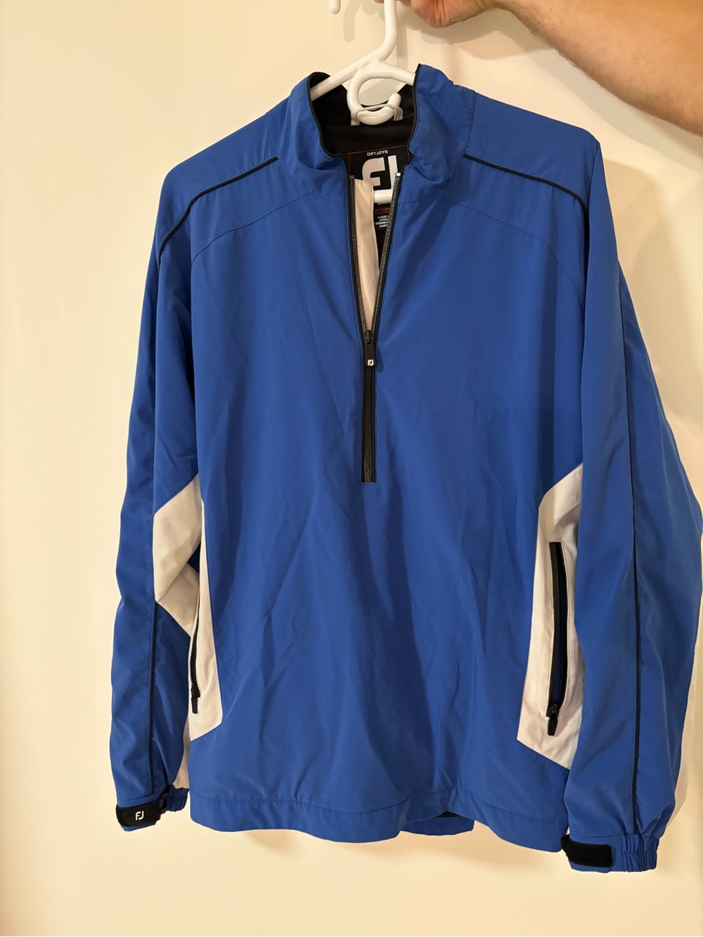 FootJoy Royal Blue & White Half-Zip Performance Golf Jacket